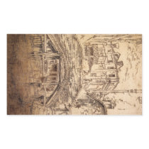 Ponte del Piovan by James Abbott McNeill Whistler Rectangle Stickers