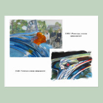 Pontiac hood ornaments postcards