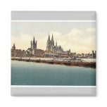 Pontoon bridge from Deutz, Cologne, the Rhine, Ger Refrigerator Magnet