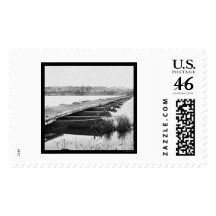 Pontoon Bridge Over the James River, VA 1864 Stamps