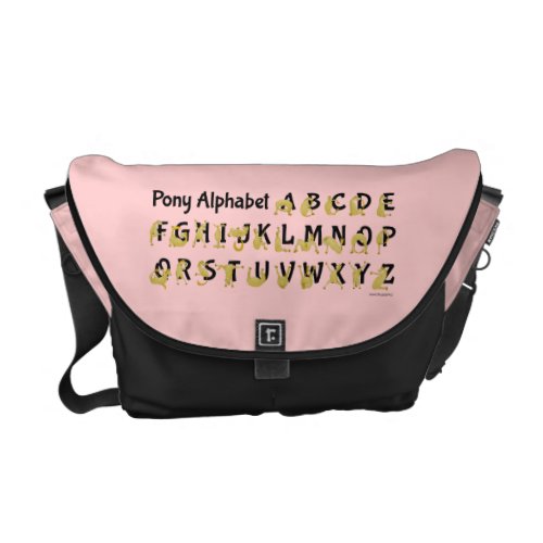 Pony Alphabet Chart, Pink Courier Bag