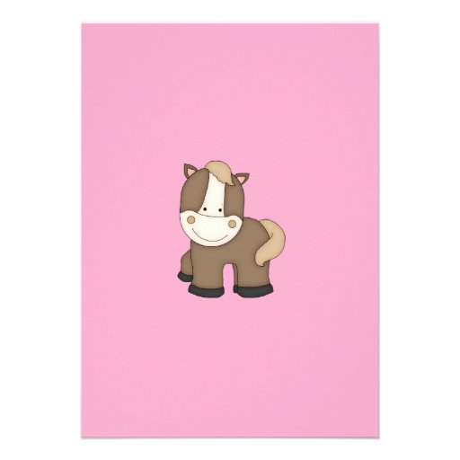 Pony Baby Girl Shower Invitation