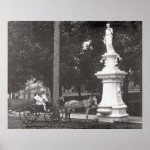 Pony Cart at Hebe Poster