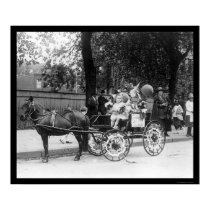 Pony Cart Girl and Dogs 1921 posters