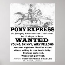 Pony Express Advertisement Posters