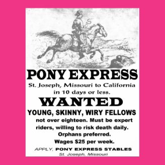 Pony Express Advertisement Posters