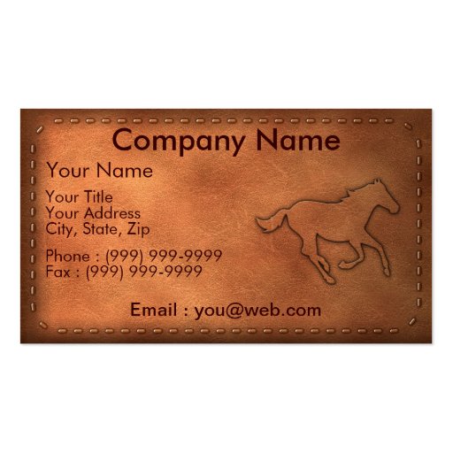 Pony Express Business Cards (front side)