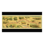 Pony Express Map by William Henry Jackson 1861 Photo Card Template