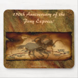 Pony Express Map Route 150th Anniversary  Mousepad