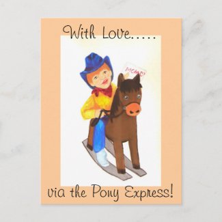 Pony Express postcard