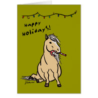 Pony Holiday Christmas Greeting Card