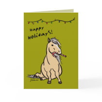 Pony Holiday Greeting Card by PaintingPony Pony Holiday Greeting Card