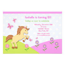 Pony Horse Bithday Party Invitations invitations