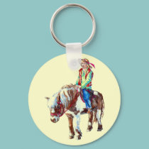 Pony rider keychain