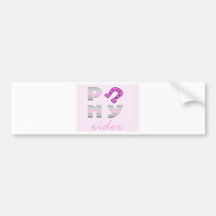 PoNY rider pinky pink bottom Bumper Stickers