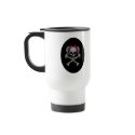Ponytail skull decal pink mugs