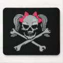 Ponytail skull mousepads by hadleymonster Ponytail skull mousepads