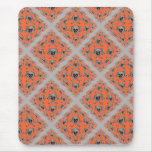 Ponytail skull orange tile mouse pad