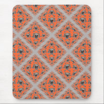 Ponytail skull orange tile mousepads