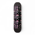Ponytail skull tile skateboard