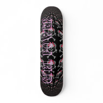 Ponytail skull tile skateboard by hadleymonster Ponytail skull tile skateboard