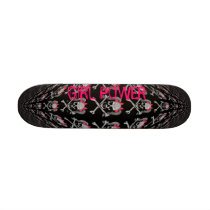 Ponytail skull tile skateboard by hadleymonster Ponytail skull tile skateboard