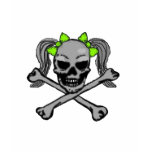 Ponytail skull w/ green bows Ponytail skull w/ green bows