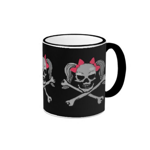 Ponytail skulls mug