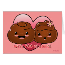 Poo of a Kind Valentine's Day Card cards
