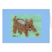 Poochie's Note Card (Dog card)