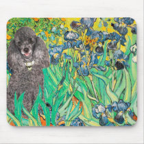Poodle (8S) - Irises mousepads by masterpiecedogs Poodle (8S) - Irises mousepads