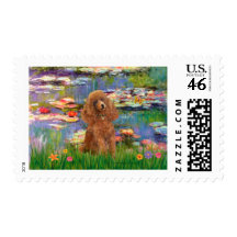 Poodle (Apricot 10) - Lilies 2 Stamp