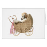 Poodle baby buggy cards