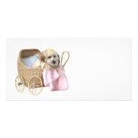 Poodle baby buggy photo cards