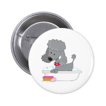 Poodle Bath Button