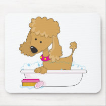 Poodle Bath Mouse Mat