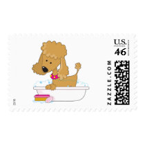 Poodle Bath Stamps