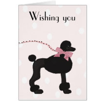 Poodle Birthday Card