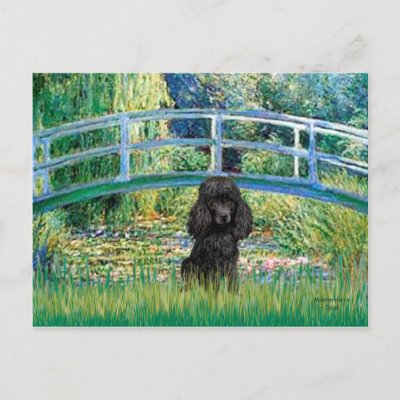 Poodle (black 1) - Bridge Postcard