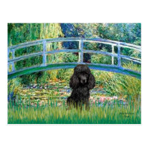 Poodle (black 1) - Bridge Postcard
