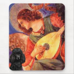 Poodle (black 1) - Mandolin Angel Mouse Pads