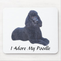Poodle Black Mousepad I Adore
