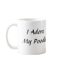 Poodle Black Mug I Adore