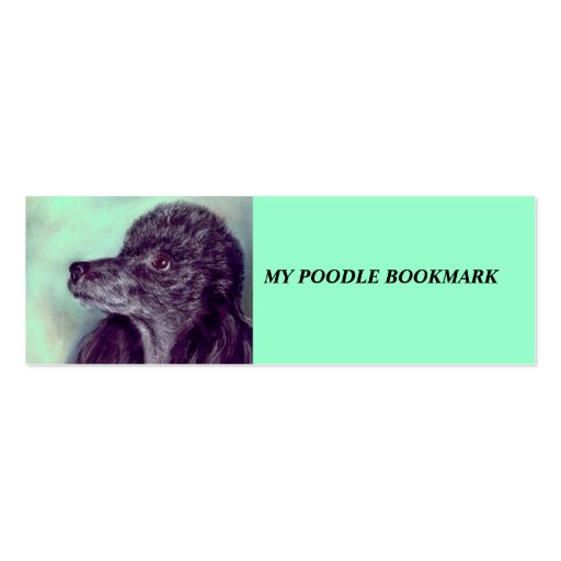 Poodle Bookmark Business Card
