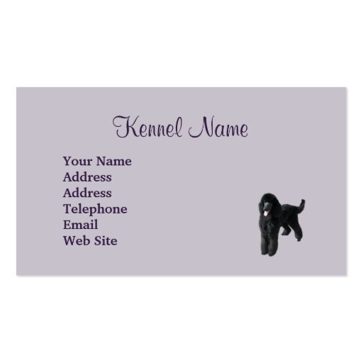 Poodle Breeder Business Card (back side)