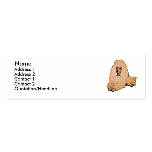 Poodle Business Card Template (front side)