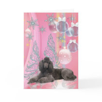 Poodle Christmas Greeting Card