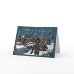 Poodle Christmas Card Evening