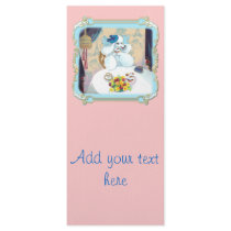 Poodle Cupcake Tea Party Rack Card Menu