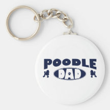 Poodle Dad Key Chain